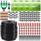 DUCHIFAD Garden Drip Irrigation Kit,164FT Greenhouse Micro Automatic Drip Irrigation System Kit with 1/4 inch Blank Distribution Tubing Hose Adjustable Patio Misting Nozzle Emitters Sprinkler