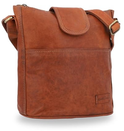 Gusti Ledertasche Damen Jacqueline S New | Handgefertigte Umhängetasche Damen Leder für Alltag & Büro | AirTag-Fach & Praktische Fächeraufteilung