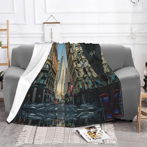 NBHDZENGW Streets Of New York City Personalisierte Fleecedecke Sofa-Überwurfdecke Druck Flauschig Weich Warm Vielseitige Decke Für Sofa Couch Bett