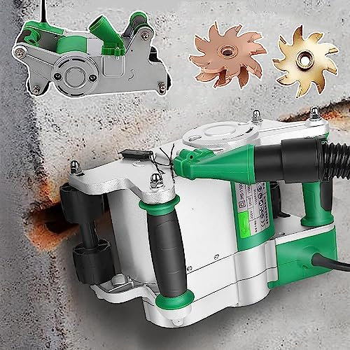Rainureuse murale 1100 W, machine à rainurer les lignes murales, profondeur de rainure réglable de 20 à 30 mm, lame de 25 mm et 35 mm, coupe-béton et encocheuse Ensemble de machine de découpe de rai