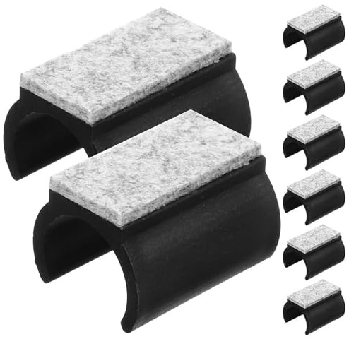 Hshenjhu 8 Stück Stuhlgleiter Freischwinger 22 mm Filzgleiter für Schwingstühle Durchmesser, Möbelgleiter Klemmschalengleiter, Silencer Filzgleiter Freischwinger, für Hartholzböden und Fliesen
