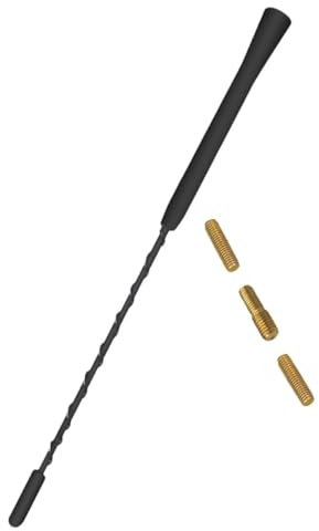 Gatuida Antena Corta para Coche Antena de Radio Automotriz Recepción de Señal Doble Accesorio para Vehículos Compatible Camiones Color Negro