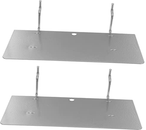 WOONEKY 2pcs Pinboard Shelf Bracket Garage Pegboard Shelf Pegboard Shelving Organizer for Silver Iron