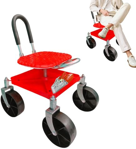 Garten Hocker | Faltbare Gartenbank Für Pflanzen Mit Werkzeugkasten,Outdoor Stuhl Für Innen Garten Rasen Terrasse Garage Kinderzimmer