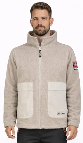 Sublevel Herren Fleecejacke – Weiche & warme Outdoor Teddyfleece Jacke, Softfleece, Langarm, Ideal für Herbst & Winter, Winterjacke