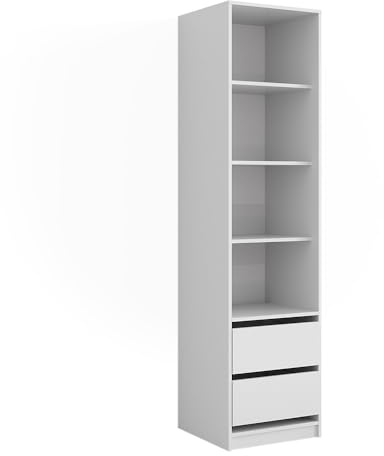 Vicco Kleiderschrank Elmo, Weiß, 50 x 200 cm
