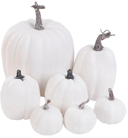 Konstgjorda Dekorationspumpor 7 stycken grönsaks Halloween-skum