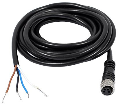 sourcing map M8 2m Connecteur 4 broche femelle droite Câble électrique prise Aviation