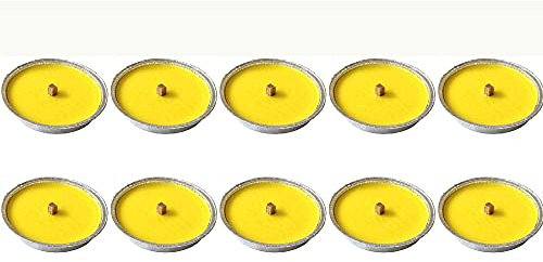 10x Vasetto in Alluminio Candela Citronella Diametro 14 cm MADE IN ITALY per Esterno Vaso in Alluminio Fiaccola Set da 10 Pezzi Durata 5 Ore Padella antizanzare Giardinaggio Feste ed Eventi