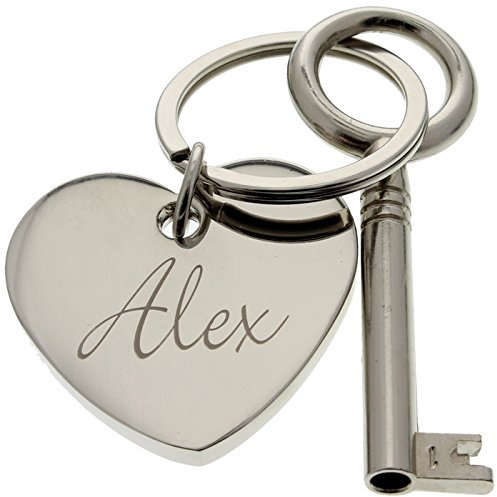 Clé de Mon Coeur avec Gravure - Porte-clé en Forme de Coeur avec clé - Cadeau de St Valentin et de déclaration d'amour