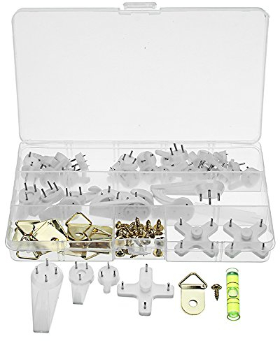 Alamor 72Pcs Wandhalterung Nahtlos Nagel Non-Trace Bild Fotorahmen Uhr Haken Aufhänger Kunststoff Hängen Kit