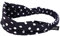 axy Haarband Yoga Stirnband Headband Hairband Wunderschön Damen Haarschmuck Sport Stirnbänder HB4 (Dunkelgrau-Weiss-Punkt, Extra breit)