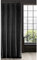 Eurofirany RIA Blickdicht Samtvorhang mit Ösen-1 STK. Einfarbig Thermogardine, Verdunklungsvorhänge, Wohnzimmer, Schlafzimmer, Lounge, 290 g/m2, Velvet, SCHWARZ, 140x250cm