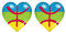 Akachafactory 2X Autocollant Sticker Drapeau Coeur berberes Kabyle Kabyle