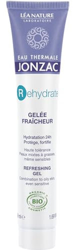 Eau Thermale Jonzac®| Gelée Fraîcheur – Rehydrate | Hydratation 24h – Protège, Fortifie | Peaux mixtes à grasses, même sensibles | Acide Hyaluronique | 99% d’ingrédients d’origine naturelle|50 ml