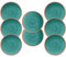 Rustic Swirl Turquoise Melamine Dinner Plate Set (8)