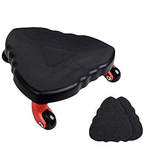 Abdominal Trainer Roller Plate Muscle Training Wheel Abdomen Roller Fitness ABS Rollers Home Gym Equipment-Black