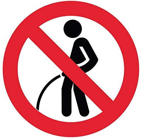 Panneau PVC interdit d’uriner Diamètre 15x15cm épaisseur 5mm