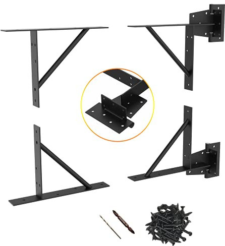 Gate Corner Brace Bracket Heavy Duty Adjustable No Sag Kit Durable Solid Iron for Shed Doors,Driveway Gates,Corral Gates,Wood Windows,Gate Frame Kit,Gate Hardware