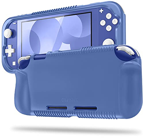 Fintie Housse pour Nintendo Switch Lite 2019 - Silicone Souple [Shock Proof] [Antidérapant] Étui de Protection avec poignée Ergonomique Design pour Switch Lite Console (Bleu Marine Bleue)