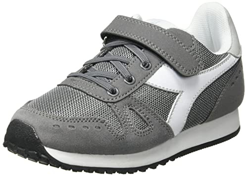 Diadora Simple Run Td, Scarpe da ginnastica, Unisex - Bambini e ragazzi, Grigio Grigio Acciaio, 22 EU