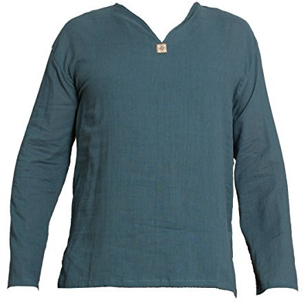 PANASIAM Shirt, 'K', NoButton, petrolblue, XL, longsl.