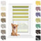 MARDOM Rollos für Fenster Ohne Bohren, Duo Rollo Tag und Nacht, Rollo Ohne Bohren, Doppelrollo Klemmfix Ohne Bohren, Fensterrollo Innen, Jalousien (Grün, 92.5x140 cm (Stoffbreite: 88.5)