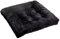 ZIBENE Sitzkissen Bodenkissen Groß, Stuhlkissen 45x45 cm, Verdicken Sitzkissen Waschbar Samt Sitz Auflagen, Ergonomics Sitzpolster für Gartenstuhl BüRostuhl Esszimmerstuhl KüChenstuhl Schwarz