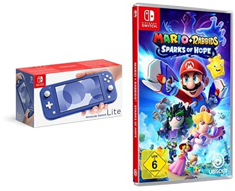 Nintendo Switch Lite Konsole Blau & Mario + Rabbids Sparks of Hope Switch