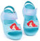 Disney Die kleine Meerjungfrau Ariel Sandalen Mädchen Kleinkinder | Blaue Schieberegler für Kinder mit Stützgurt | Sommerschuhe