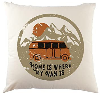 Urban Backwoods Home is Where My Van is Kissen Dekokissen