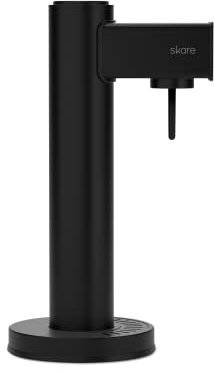 Skare Soda Maker 2 Stahl, mit einer spülmaschinenfesten 1-Liter-Flasche