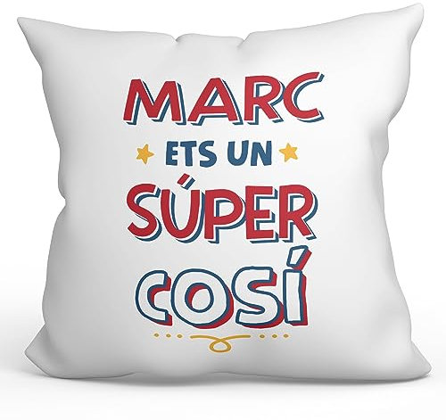 Mugffins Personalisierte Kissen mit Füllung mit Spruch für Cousin - Auf katalanisch - ETS Super - 40 x 40 cm - Individuell Anpassbar Geschenk