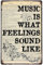 Music is What Feelings Sound Like Guitar Metal Sign Home Kitchen Farm Poster for Restaurant Bar Cafe Garage Hotel Man Cave Retro Art Wall Decor Plaque 20 x 30 cm
