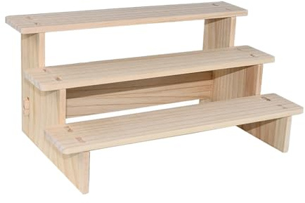 F Fityle Support de Produit en Bois présentoir étagère en Bois Riser présentoir Organisateur pour Bonbons Figurines Conutertop Bureau, 3 Couches 30cm