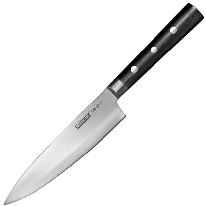 Culinaris Kochmesser Klein, Klingenlänge 14 cm aus hochwertigem Deutschen Edelstahl. Profi Chefmesser Küchenmesser mit dreifach genietetem ergonomischen Hartharz Griff