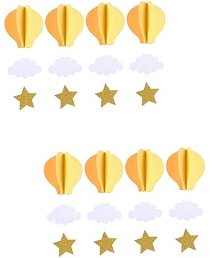 IMIKEYA 8stücke Teiliges Große Heißluftballon-hängedekoration Für Babyzimmer Niedliche Wanddeko Für Kinderzimmer Pastellfarbene Luftballons Für Festliche Anlässe Und Saisonale