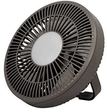 Lisher - Ventilador de techo con mando y lámpara LED, ventilador de techo con batería externa recargable USB de 3 velocidades, ventilador de pared, color gris