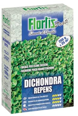 Flortis Dichondra Repens. Semi per prato resistenti alla siccità. Dichondra repens semi per climi secchi. Tappeto erboso a bassa manutenzione senza tosature. Sementi per prato ad alta densità 25m²
