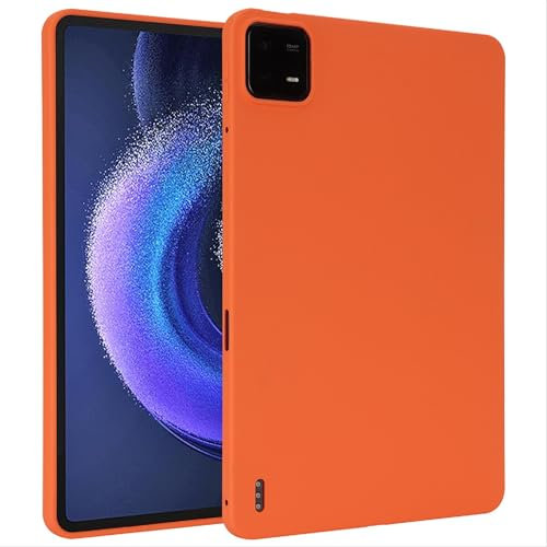GIOPUEY Cover per Xiaomi Pad 5, Guscio posteriore in TPU morbido, Ultra-sottile, Anti-vibrazione e anti-scivolo - orange