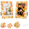 DKINY 2PCS Herbst Mosaik Bilderrahmen Bastelset Kinder Holz Fotorahmen Mosaiksets mit Kürbis Ahornblatt Eichhörnchen Pilz Mosaiksteine zum Basteln DIY Holzrahmen Kreativsets Geschenk für Kinder Herbst