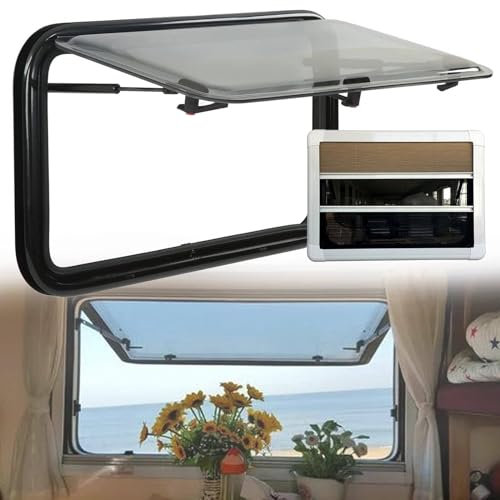 FANYING Exterior Motorhome Window, van Window, Side Window, Motorhome Window with Built-In Roller Blind and Mosquito Net, For Motorhome Caravan,700 * 400mm