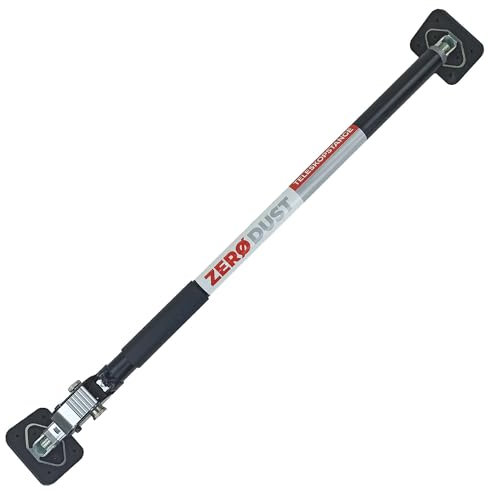 Scorprotect® kompakte Schnellspannstütze/Teleskopstange Klemmstütze schwarz 65 cm - 110 cm