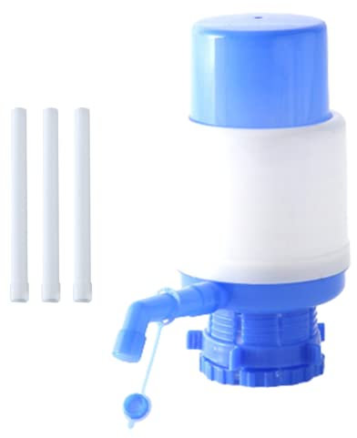 Water jug Pump Manual Water Pump Portable Water Dispenser Pump with Water Stop Valve Hand Press Water Jug Dispenser Bottle Pump Fits Most 2-6 Gallon Water