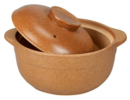 OQHAIR Cazuela de estofado para Sopa, ollas de Arcilla para cocinar, Cacerola de cerámica Antiadherente, Olla de Barro, Olla para Sopa, Utensilios de Cocina de cerámica con Tapa, Olla par