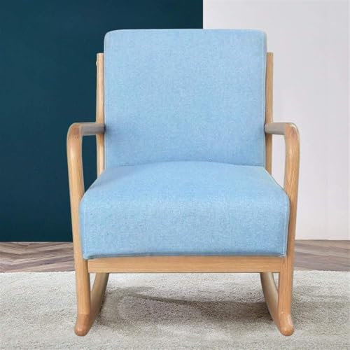 TS TAC-SKY Bequemer Relax-Schaukelstuhl Aus Nordischem Holz for Den Balkon, Freizeitstuhl for Erwachsene, Fauler Stuhl, Schlafzimmer, Wohnzimmer, Loungesessel, Büro, Liegestühle, Schaukelstuhl