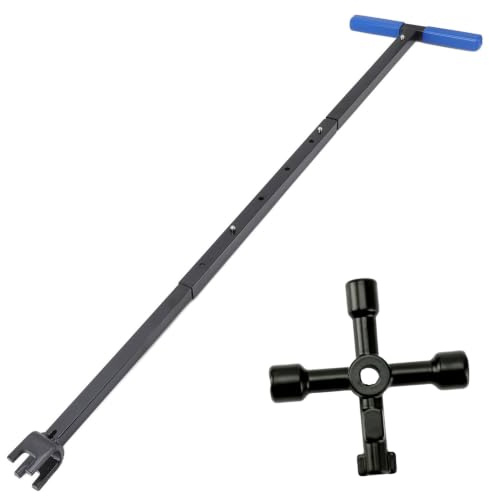Lwuey Clé de Compteur d'Eau Universelle Pliable et Réglable