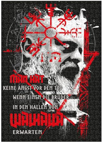 Wikinger Puzzle 1000 Teile mit Poster Hallen von Walhalla 50 x 70 cm julfest