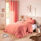 L'effet papillon Housse de Couette 260 x 240 cm en Gaze de Coton Naturelle + 2 taies Rose