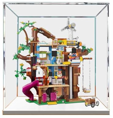 HCAEIOFJ Lego Friends 41703 Vitrine en acrylique transparent pour cabane d'amitié (vitrine uniquement) (fond blanc)